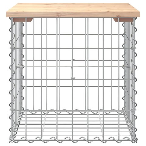 Ławka ogrodowa, z gabionem, 43x44x42 cm, lite drewno sosnowe Ławka ogrodowa, z gabionem, 43x44x42 cm, lite drewno sosnowe