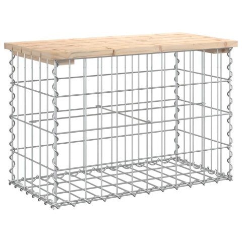 Ławka ogrodowa z gabionem, 63x31,5x42 cm, lite drewno sosnowe Ławka ogrodowa z gabionem, 63x31,5x42 cm, lite drewno sosnowe