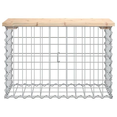Ławka ogrodowa z gabionem, 63x31,5x42 cm, lite drewno sosnowe Ławka ogrodowa z gabionem, 63x31,5x42 cm, lite drewno sosnowe