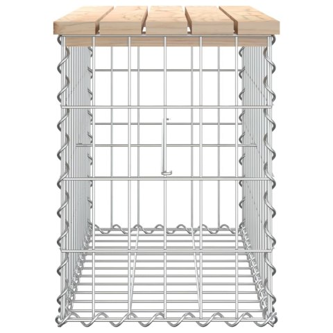 Ławka ogrodowa z gabionem, 63x31,5x42 cm, lite drewno sosnowe Ławka ogrodowa z gabionem, 63x31,5x42 cm, lite drewno sosnowe