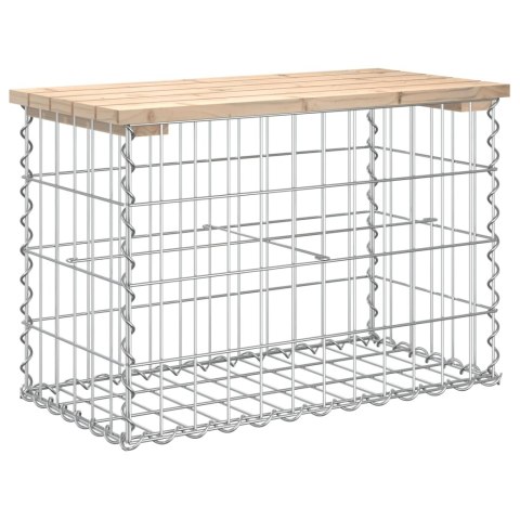 Ławka ogrodowa z gabionem, 63x31,5x42 cm, lite drewno sosnowe Ławka ogrodowa z gabionem, 63x31,5x42 cm, lite drewno sosnowe