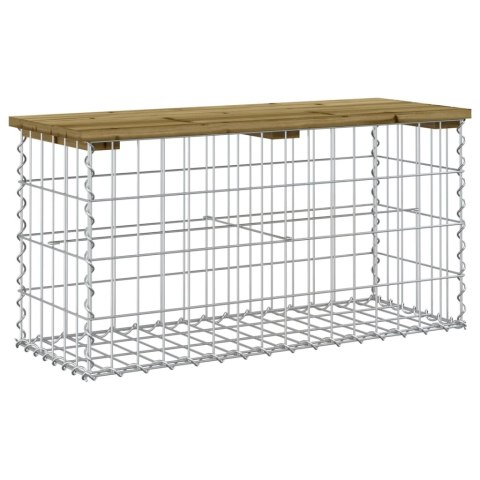 Ławka ogrodowa z gabionem, 83x31,5x42 cm, impregnowana sosna Ławka ogrodowa z gabionem, 83x31,5x42 cm, impregnowana sosna