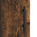 Witrynka przydymiony dąb 69,5x34x180 cm materiał drewnopochodny