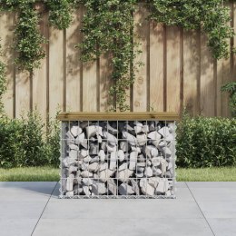 Ławka ogrodowa z gabionem, 63x31,5x42 cm, impregnowana sosna