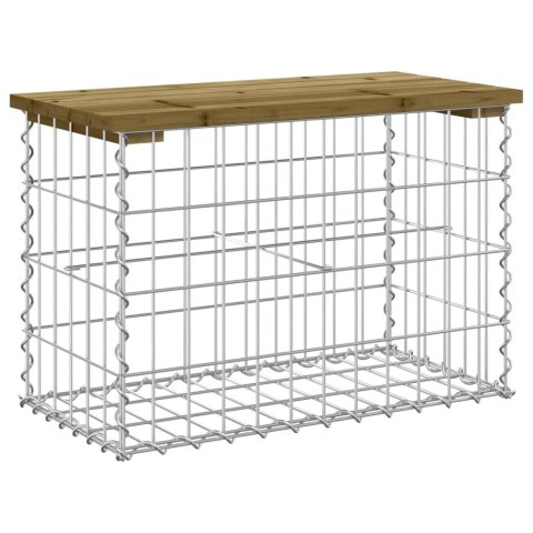 Ławka ogrodowa z gabionem, 63x31,5x42 cm, impregnowana sosna Ławka ogrodowa z gabionem, 63x31,5x42 cm, impregnowana sosna