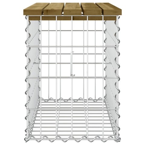 Ławka ogrodowa z gabionem, 63x31,5x42 cm, impregnowana sosna Ławka ogrodowa z gabionem, 63x31,5x42 cm, impregnowana sosna