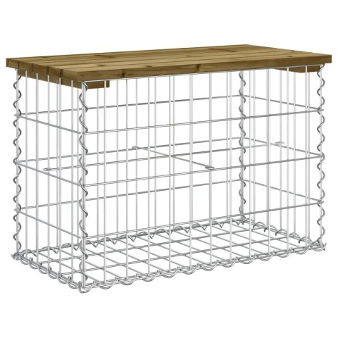 Ławka ogrodowa z gabionem, 63x31,5x42 cm, impregnowana sosna Ławka ogrodowa z gabionem, 63x31,5x42 cm, impregnowana sosna
