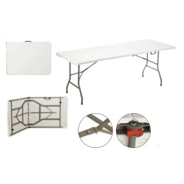 Składany stolik Biały Metal Polietylen 244 x 76 x 74 cm