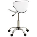 Krzesło biurowe, białe, obite sztuczną skórą
