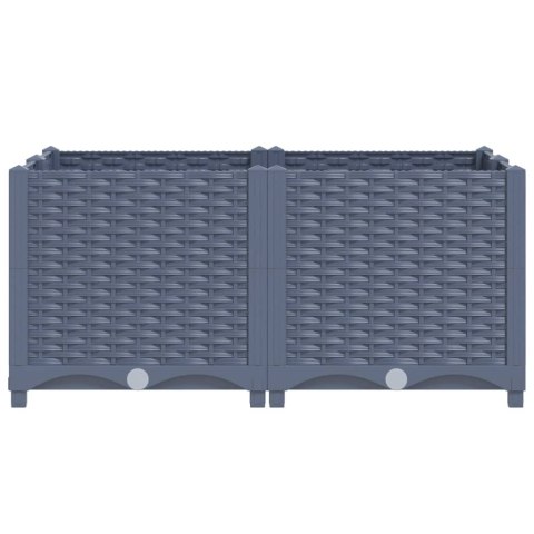 Donica do podniesionej rabaty, 80x80x38 cm, polipropylen