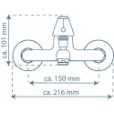 SCHÜTTE Bateria wannowa ATHOS PLUS z mieszaczem, chromowa