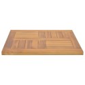 Kwadratowy blat do stolika, 50x50x2,5 cm, lite drewno tekowe