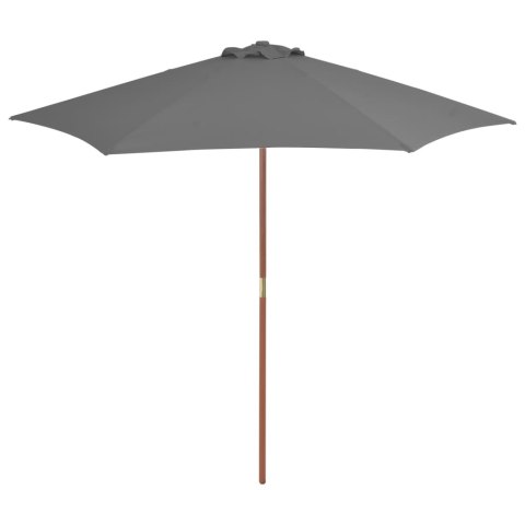 Parasol ogrodowy na drewnianym słupku, 270 cm, antracytowy