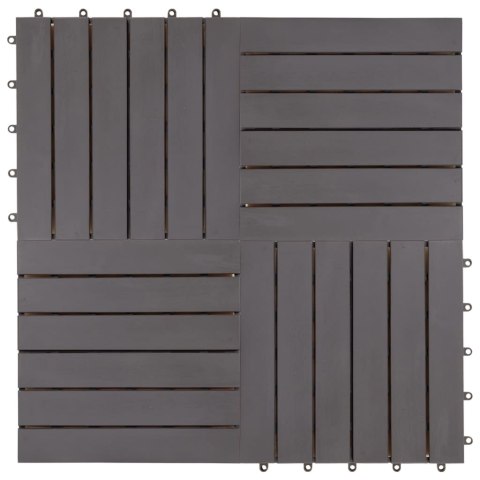 Płytki tarasowe, 10 szt., poszarzane, 30x30 cm, drewno akacjowe