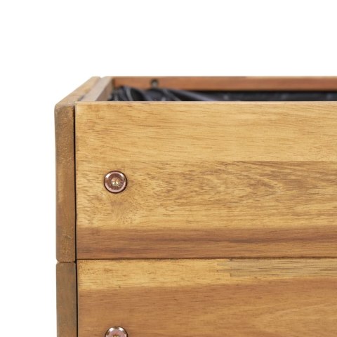 Wysoka donica ogrodowa, 50x40x45 cm, lite drewno akacjowe