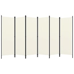 Parawan 6-panelowy, kremowy, 300 x 180 cm