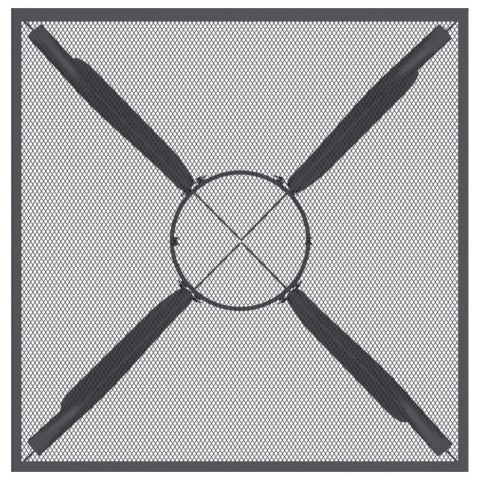 Stolik ogrodowy, antracytowy, 50x50x72 cm, stalowa siatka