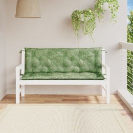Poduszki na ławki ogrodowe, 2 szt., wzór w liście, 150x50x7 cm