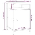 Szafka nocna, przydymiony dąb, 40x42x60 cm