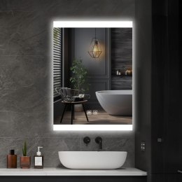 IREDA Lustro łazienkowe z oświetleniem LED, 80 x 60 cm