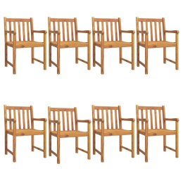 VidaXL Krzesła ogrodowe, 8 szt., 56x55,5x90 cm, lite drewno akacjowe