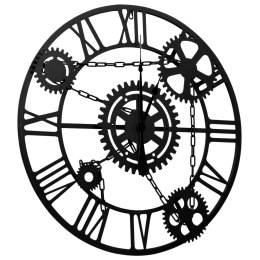 Zegar ścienny, brązowy, 80 cm, metal