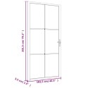 Drzwi wewnętrzne, 102,5x201,5 cm, białe, szkło mat i aluminium