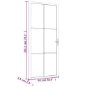 Drzwi wewnętrzne, 93x201,5 cm, białe, matowe szkło i aluminium
