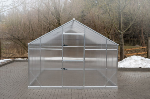 Szklarnia Sanus XL-12 wymiar 2,9x4,3m H=2,25m 12,5m2 poliwęglan 6mm Szklarnia Sanus XL-12 wymiar 2,9x4,3m H=2,25m 12,5m2 poliwęglan 6mm