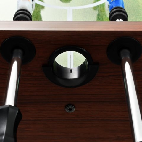 Stół do gry w piłkarzyki, stal, 60 kg, 140x74,5x87,5cm, brązowy