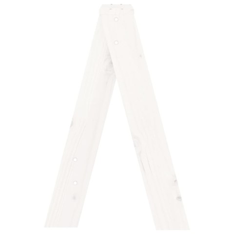 Stołki, 2 szt., białe, 40x40x60 cm, lite drewno sosnowe