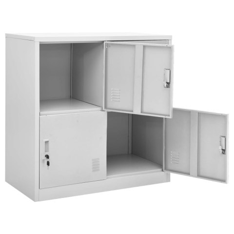 Szafki zamykane, 5 szt., jasnoszare, 90x45x92,5 cm, stalowe Szafki zamykane, 5 szt., jasnoszare, 90x45x92,5 cm, stalowe
