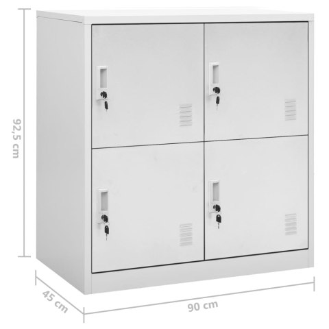 Szafki zamykane, 5 szt., jasnoszare, 90x45x92,5 cm, stalowe Szafki zamykane, 5 szt., jasnoszare, 90x45x92,5 cm, stalowe