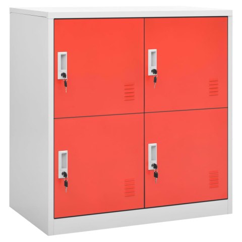 Szafki zamykane, 5 szt., jasnoszaro-czerwone, 90x45x92,5 cm Szafki zamykane, 5 szt., jasnoszaro-czerwone, 90x45x92,5 cm
