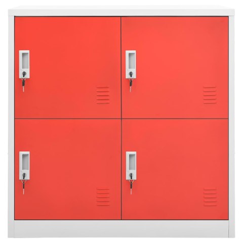 Szafki zamykane, 5 szt., jasnoszaro-czerwone, 90x45x92,5 cm Szafki zamykane, 5 szt., jasnoszaro-czerwone, 90x45x92,5 cm