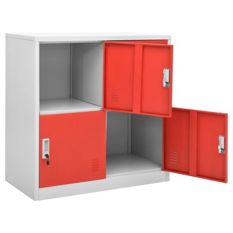 Szafki zamykane, 5 szt., jasnoszaro-czerwone, 90x45x92,5 cm Szafki zamykane, 5 szt., jasnoszaro-czerwone, 90x45x92,5 cm