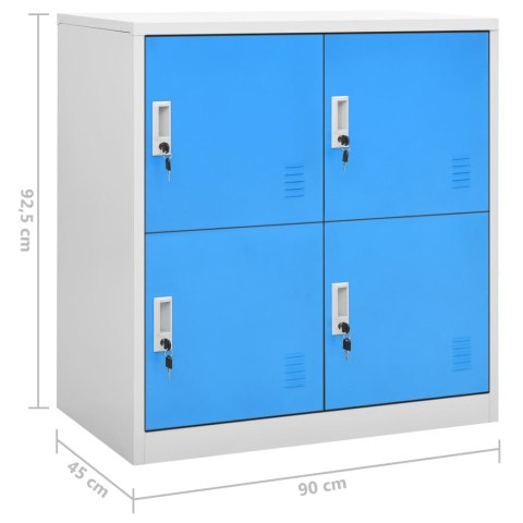 Szafki zamykane, 5 szt., jasnoszaro-niebieskie, 90x45x92,5 cm Szafki zamykane, 5 szt., jasnoszaro-niebieskie, 90x45x92,5 cm