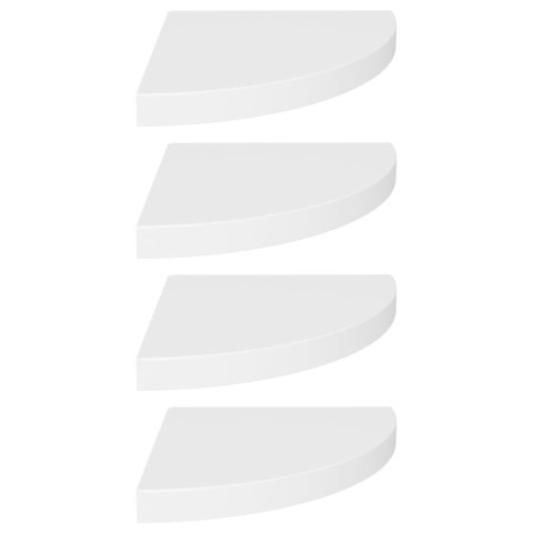 Narożne półki ścienne, 4 szt., białe, 35x35x3,8 cm, MDF Narożne półki ścienne, 4 szt., białe, 35x35x3,8 cm, MDF