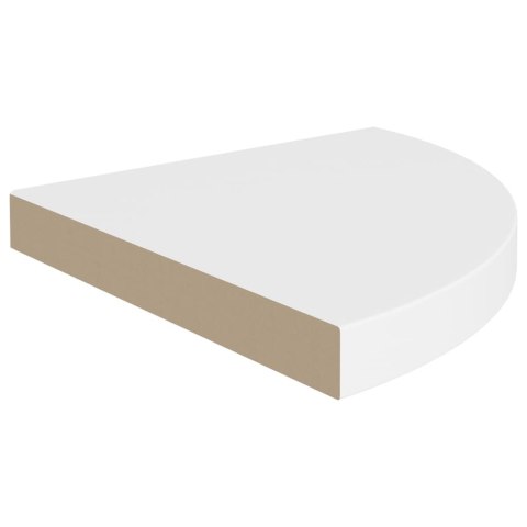 Narożne półki ścienne, 4 szt., białe, 35x35x3,8 cm, MDF Narożne półki ścienne, 4 szt., białe, 35x35x3,8 cm, MDF