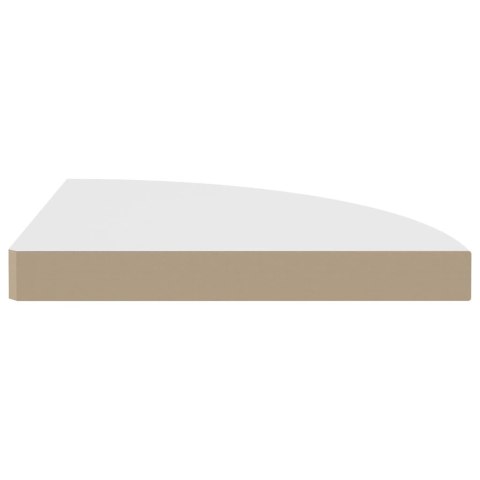 Narożne półki ścienne, 4 szt., białe, 35x35x3,8 cm, MDF Narożne półki ścienne, 4 szt., białe, 35x35x3,8 cm, MDF