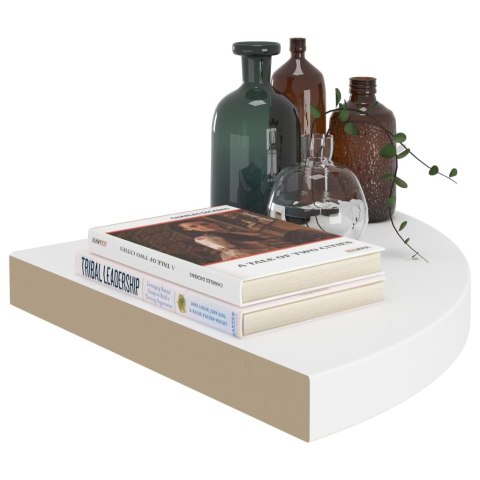 Narożne półki ścienne, 4 szt., białe, 35x35x3,8 cm, MDF Narożne półki ścienne, 4 szt., białe, 35x35x3,8 cm, MDF