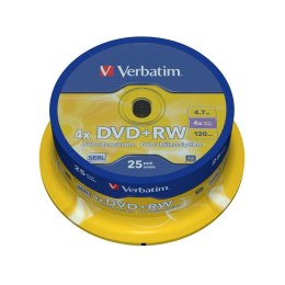 DVD-RW Verbatim 25 Sztuk Wielokolorowy 4,7 GB 4x