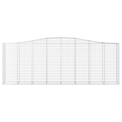 Kosze gabionowe, 15 szt, 400x50x140/160cm, galwanizowane żelazo