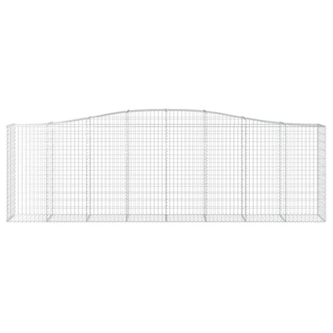 Kosze gabionowe, 20 szt, 400x50x120/140cm, galwanizowane żelazo