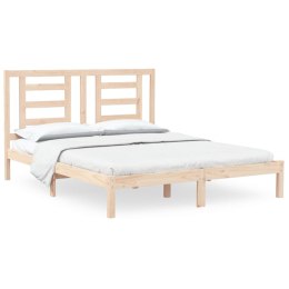 VidaXL Rama łóżka, lite drewno sosnowe, 150x200 cm, 5FT,King Size
