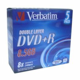 DVD-R Verbatim 8,5 GB 8x 5 pcs 5 Sztuk 8,5 GB 8x (5 Sztuk)