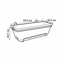 Doniczka Elho 542305541000 Brązowy Taupe polipropylen Plastikowy Prostokątny 33,5 x 54,5 x 23 cm