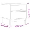 Stolik boczny FLAM, 50x50x50 cm, lite drewno sosnowe