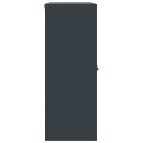 Szafka na dokumenty, antracytowa, 90x40x105 cm, stalowa