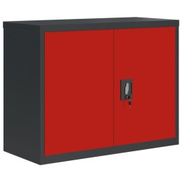Szafka na dokumenty, antracytowo-czerwona, 90x40x70 cm, stalowa